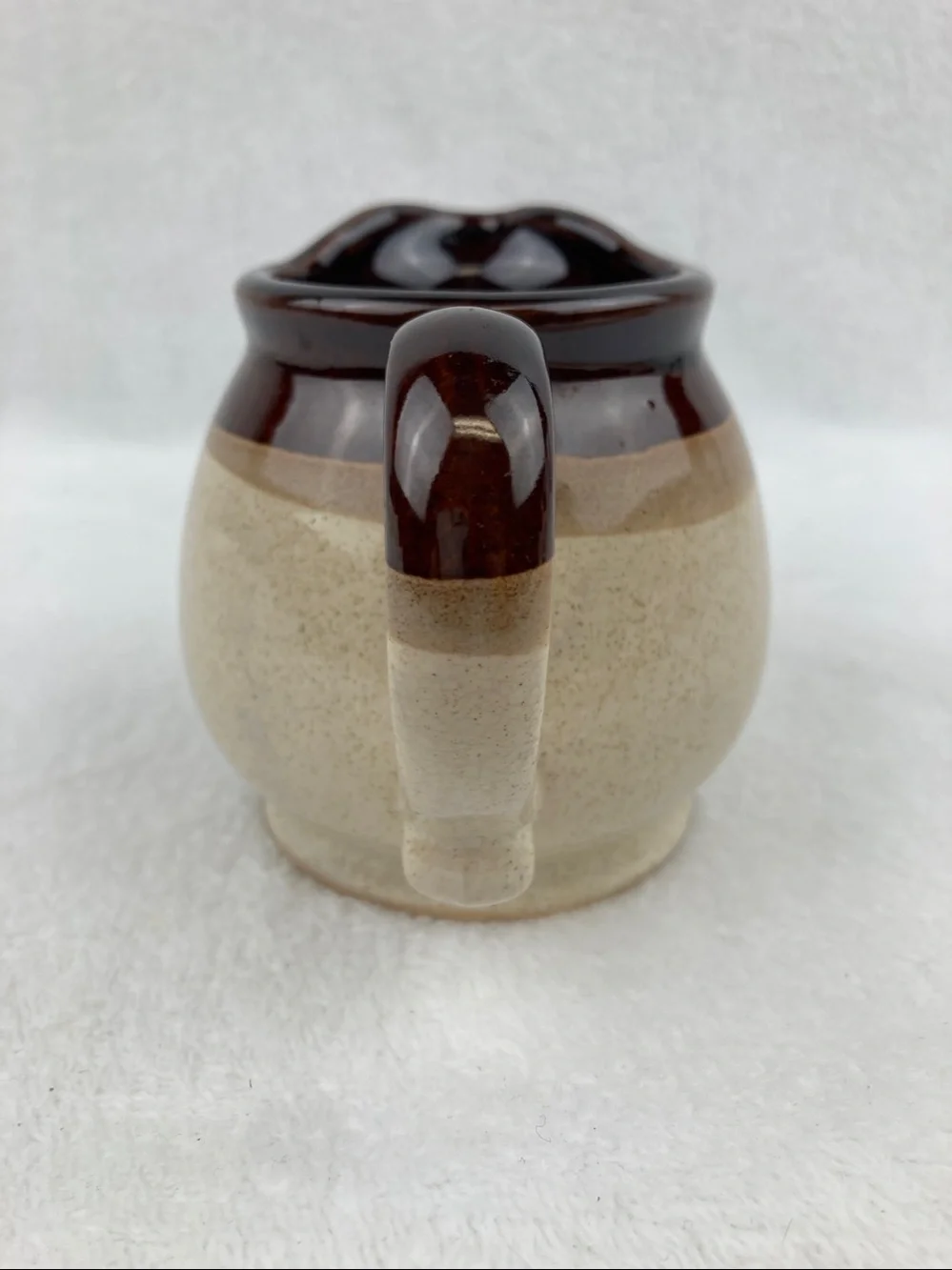 VTG Stoneware Petite Pot Belly Creamer Taiwan 3.5”